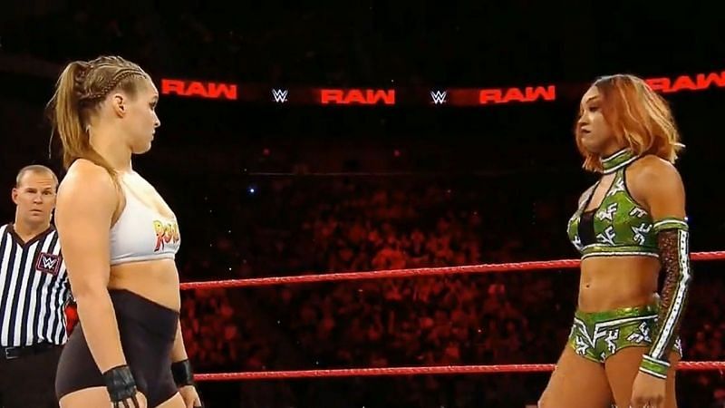 Her first match on Monday Night Raw